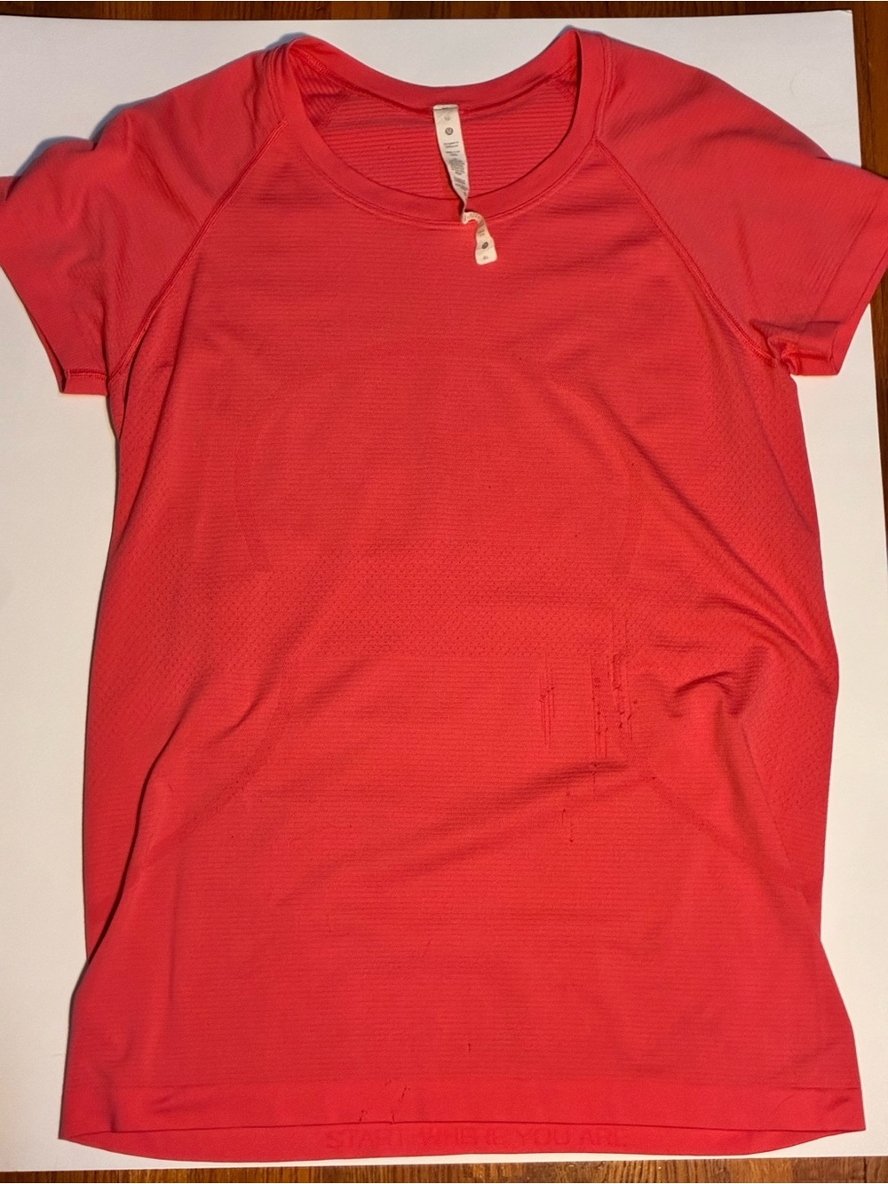 Lululemon Short-Sleeve Performance Top - Coral Pink